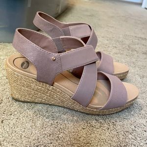 Dr Scholls blush sandal wedge